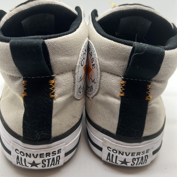 Converse Junior Girls canvas laced slip on mid tops. - Picture 5 of 10